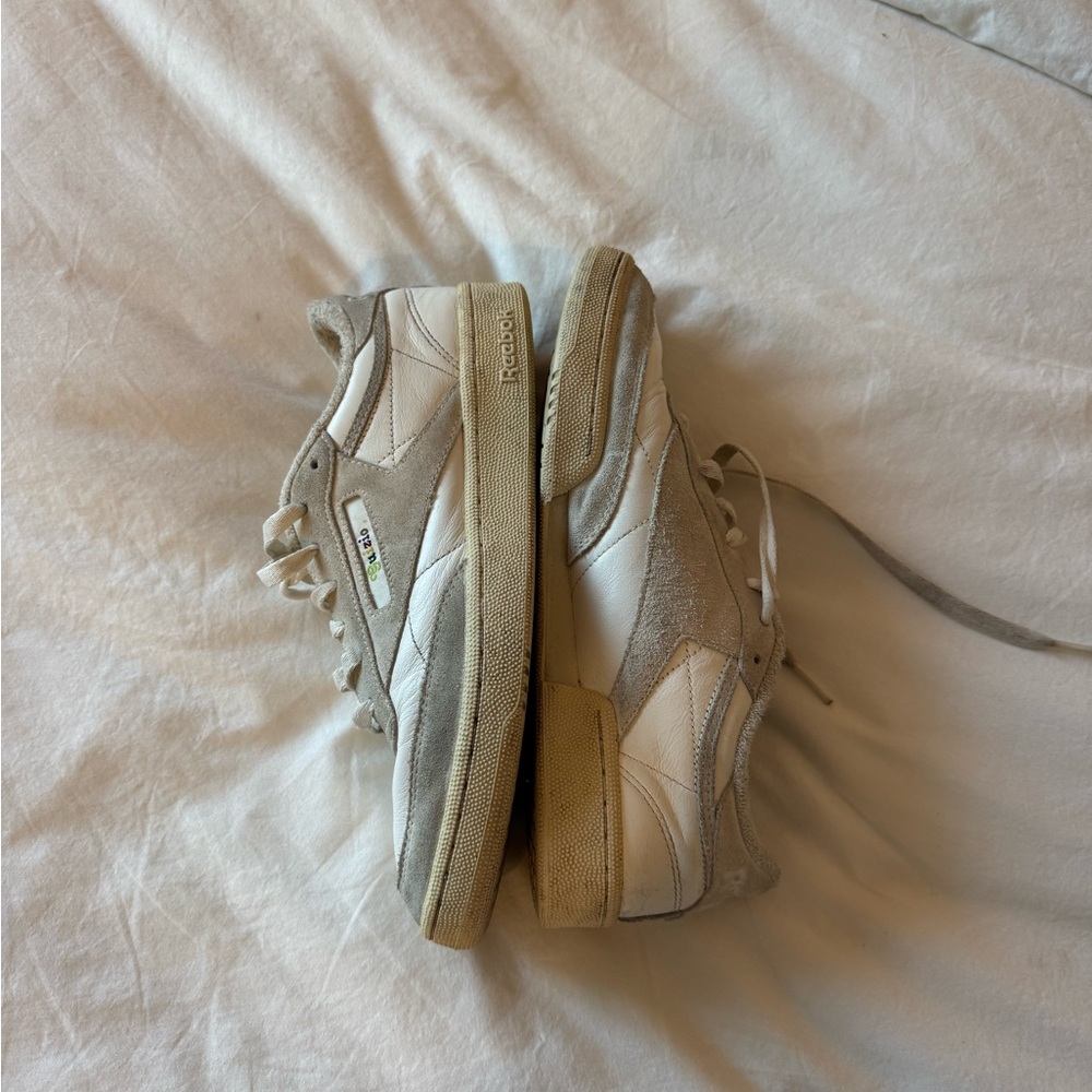 Reebok White and Gray Casual Sneakers